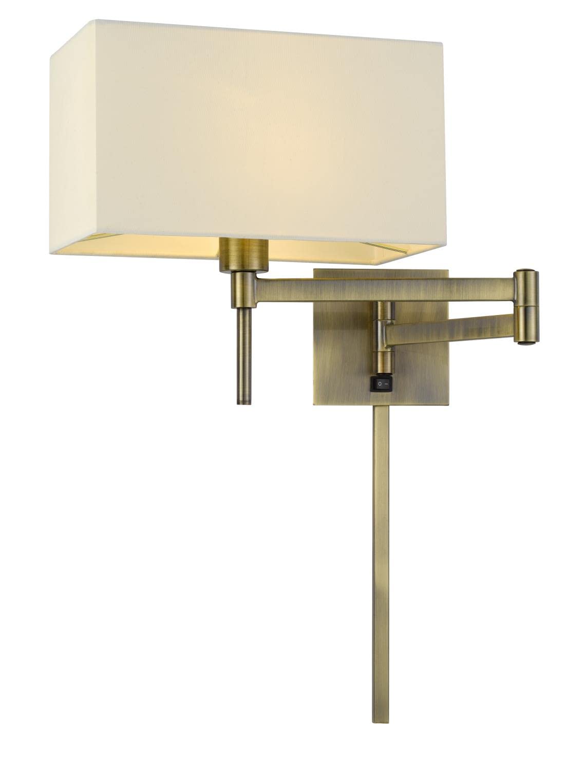 Cal Lighting Wl-2930-Ab Transitional One Light Swing Arm Wall Lamp From Robson Collection In Brass - Antique Finish, 26.00 Inches
