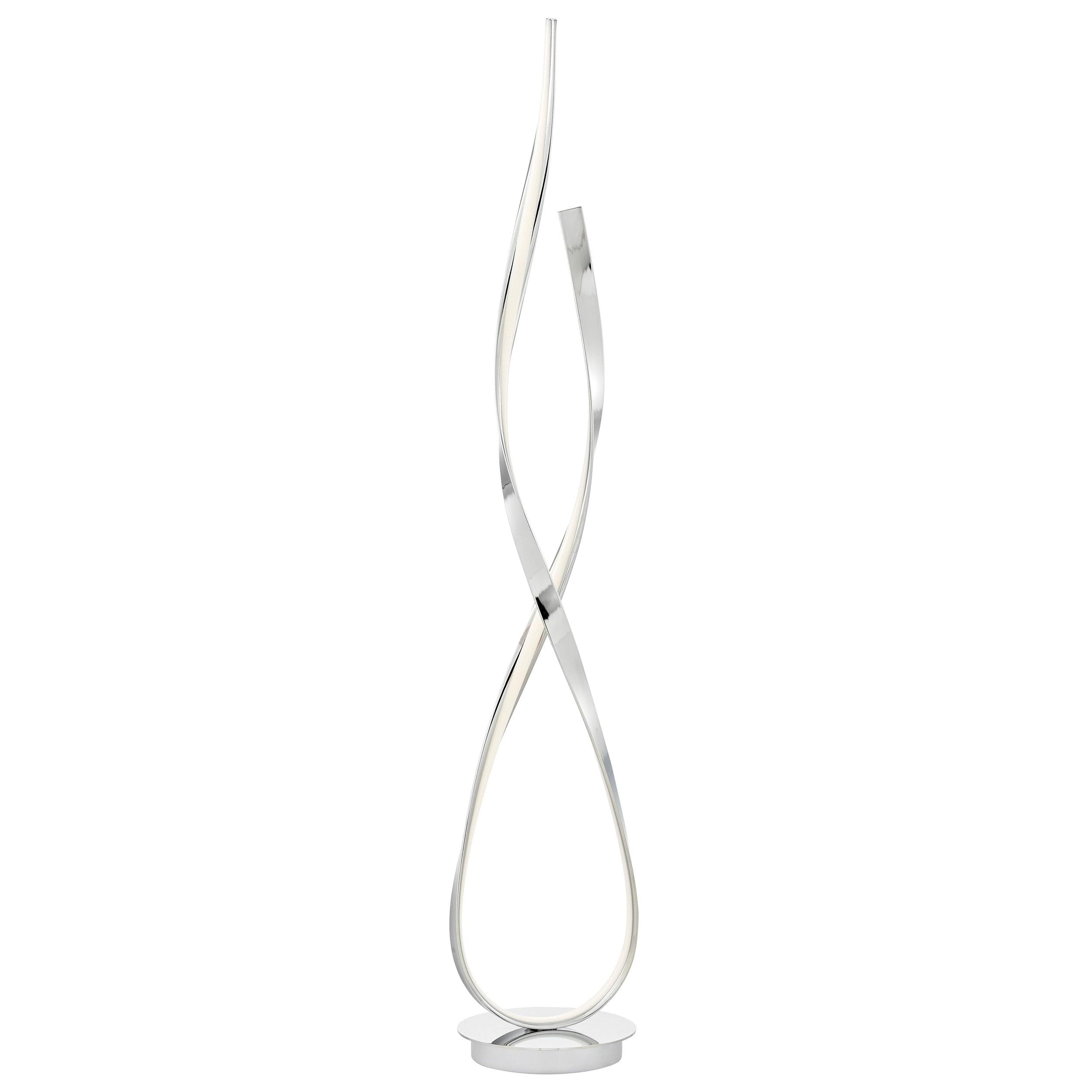 Finesse Decor Chrome Vienna Led 55" Tall Floor Lamp // Dimmable