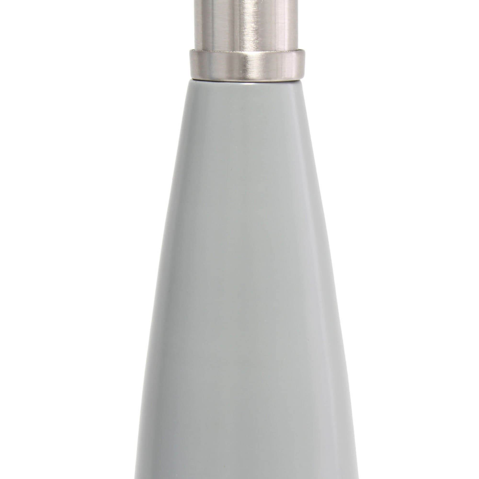 Lalia Home Contemporary Stylus Table Lamp With White Fabric Shade - Gray