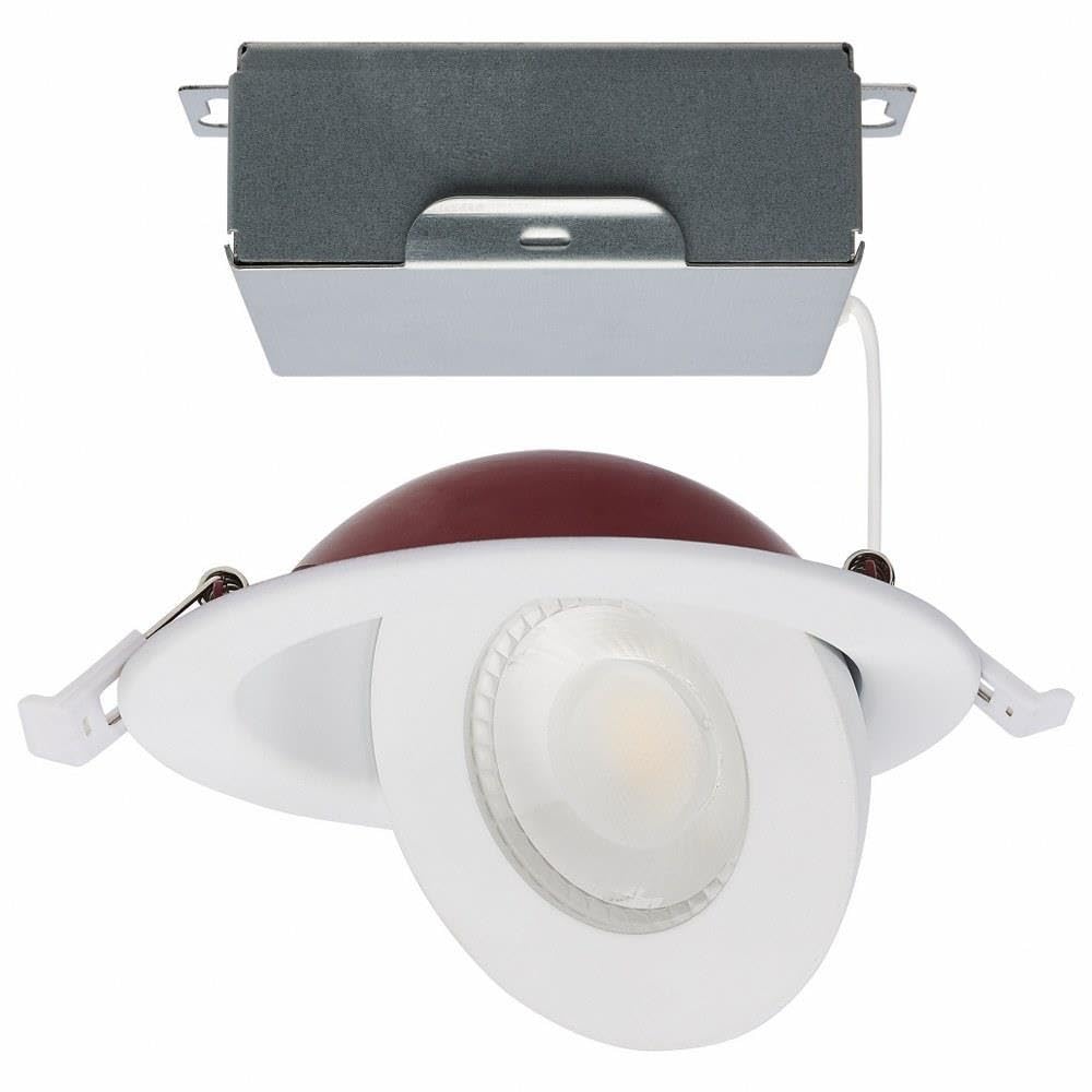 SATCO 4 in. Adjutsable CCT Canless New Construction IC Rated Dimmable Indoor Fire Rated Integrated LED Recessed Light S11880