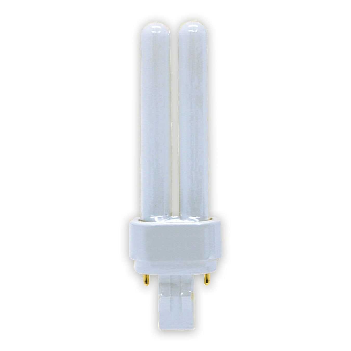 GE Compact Fluorescent Plug-In Quad Light Bulb, 13W, Warm White (3000K), Model 97595, 1-Pack