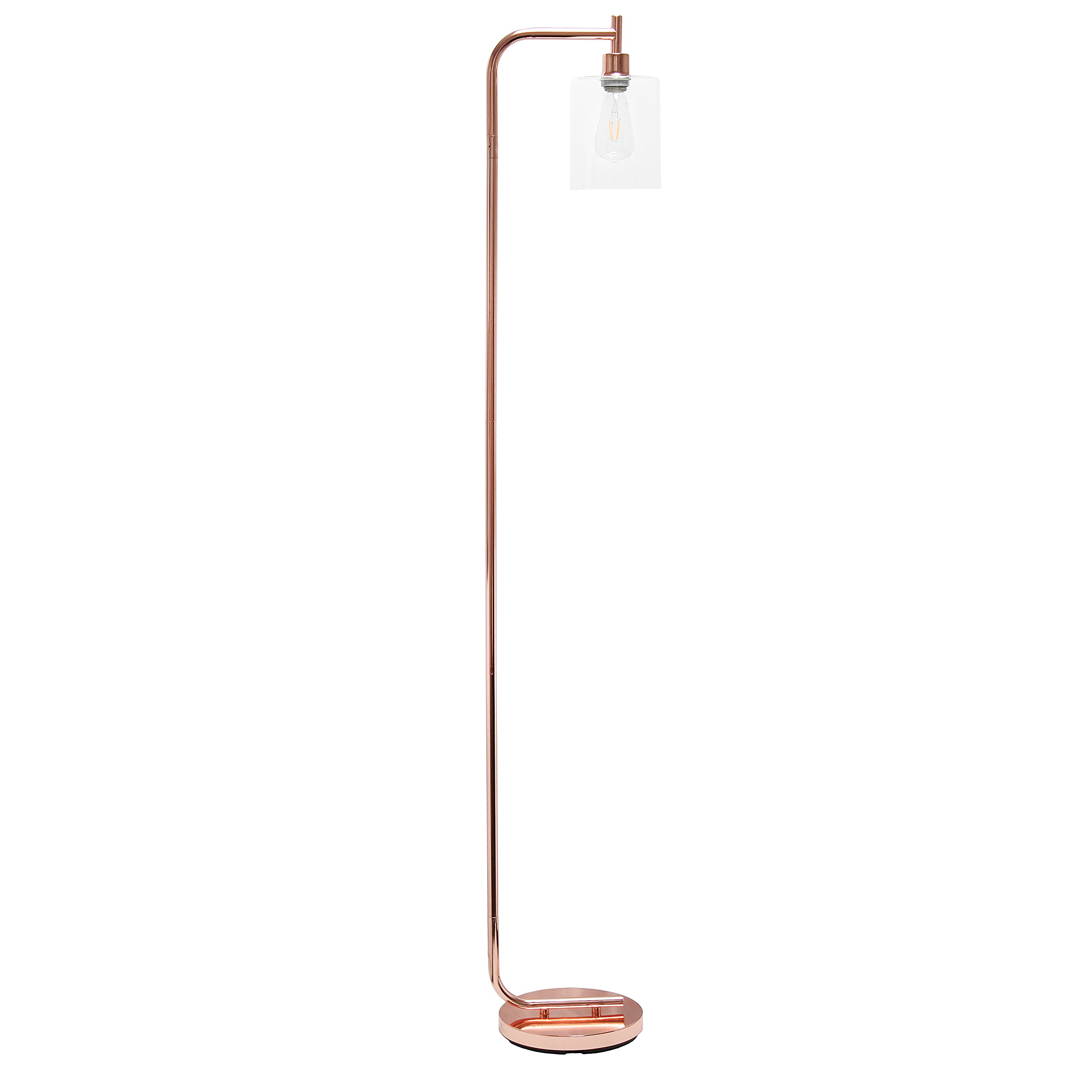Simple Designs Lf2009-Rgd Modern Iron Lantern Floor Lamp, Rose Gold