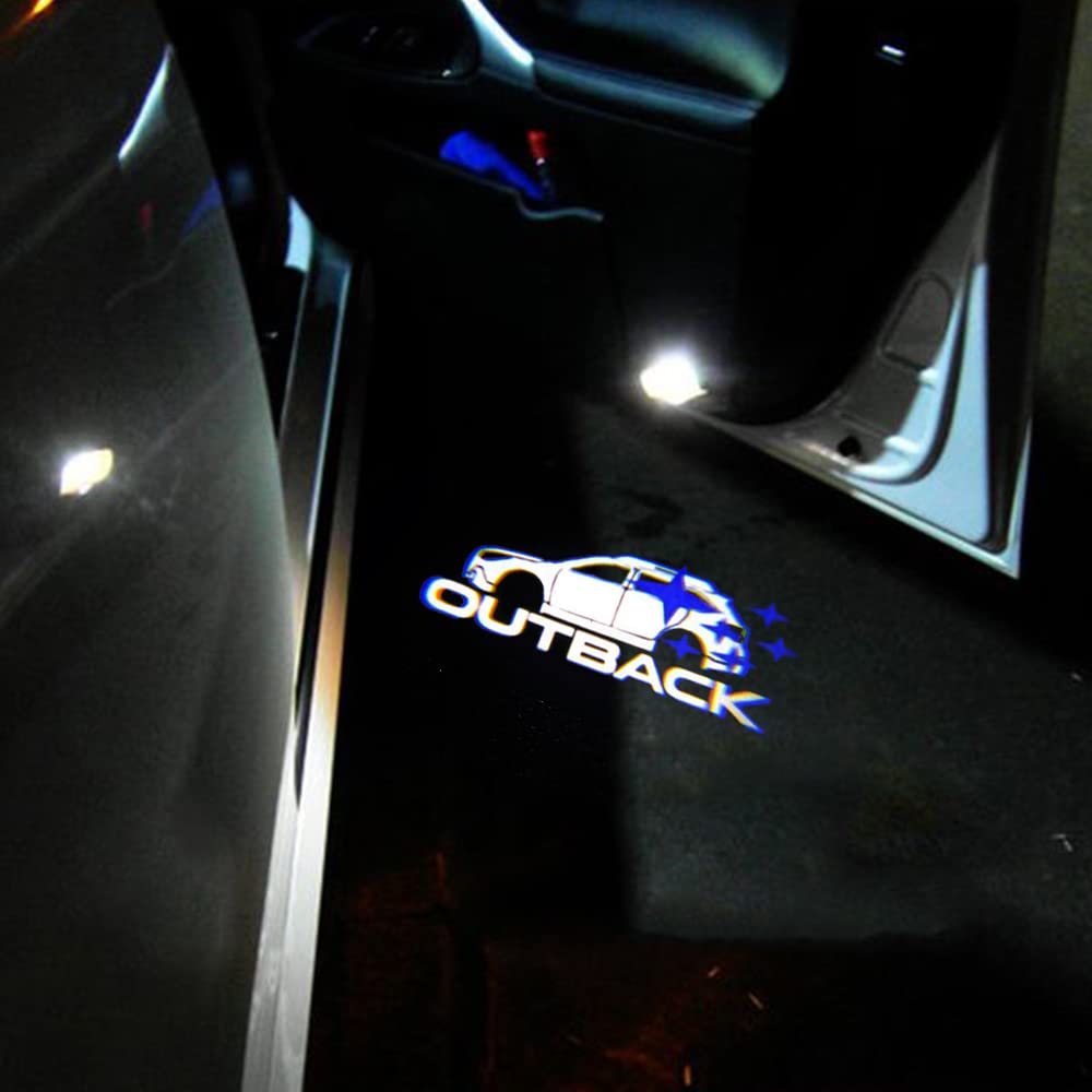 uunonaha LED Car Door Logo Lights - Puddle Lamp Projector - Aluminum - Outback01 - Compatible with Forester, Outback, Legacy, Ascent