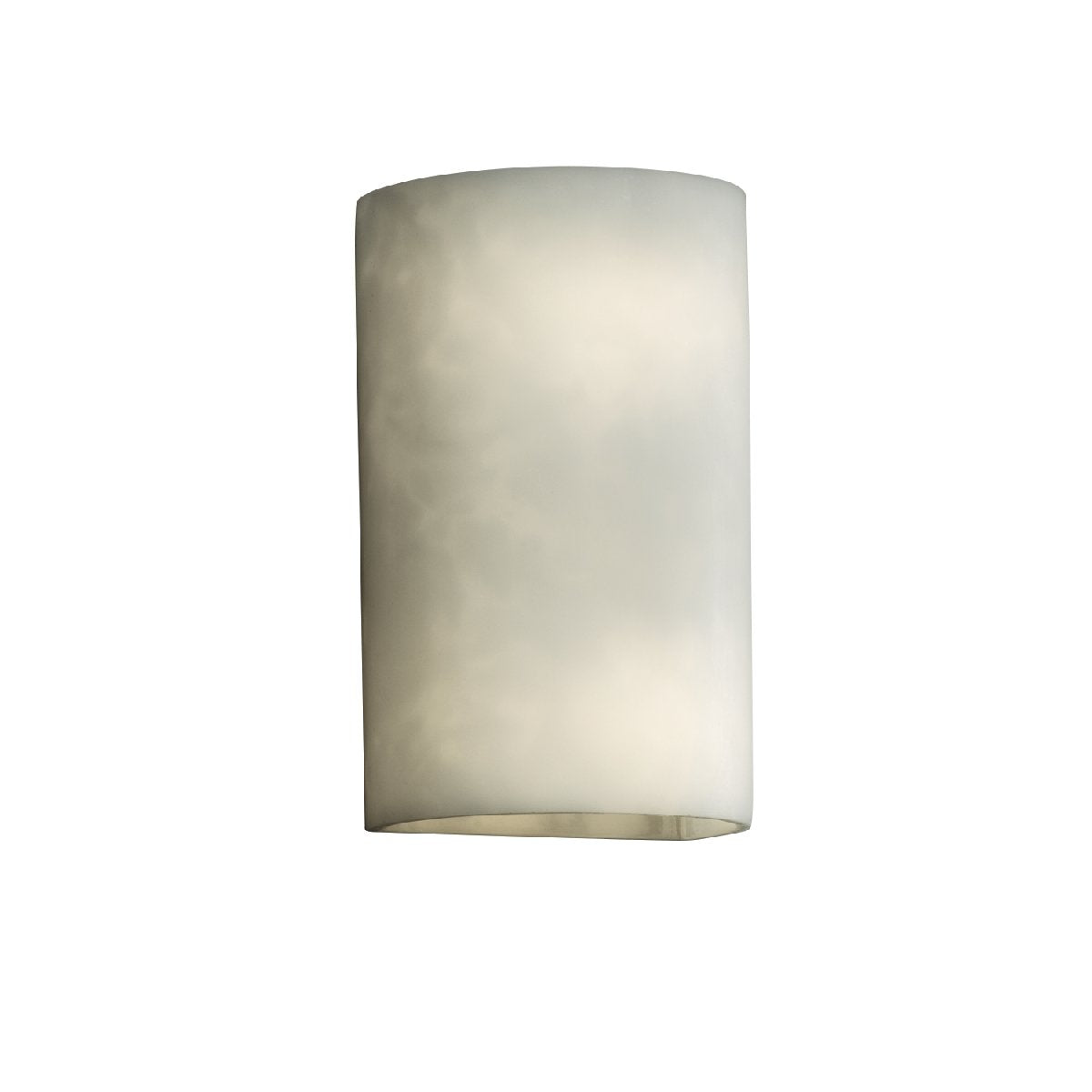 Justice Design Group Lighting Cld-0945-LED1-1000 Small Cylinder-Open Top and Bottom Wall Sconce (No Metal) LED, Clouds