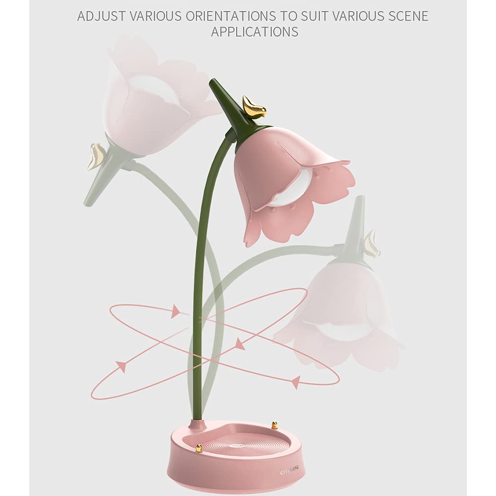 Magical Jd Led Desk Lamp Cordless Table Light Adjustable Gooseneck Dimmable Touch Rechargeable Battery Eye-Caring Night Light Fo