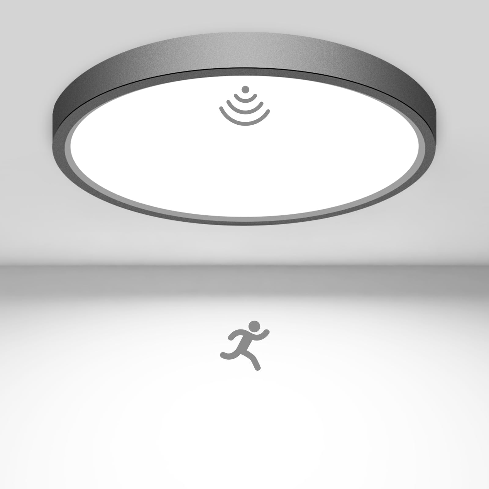 slochi 4 Pack Motion Sensor Ceiling Light Indoor, 5000K Ceiling Lights Motion Sensored Wired, 15W 1500LM 7 Inch Flush Mount Ligh