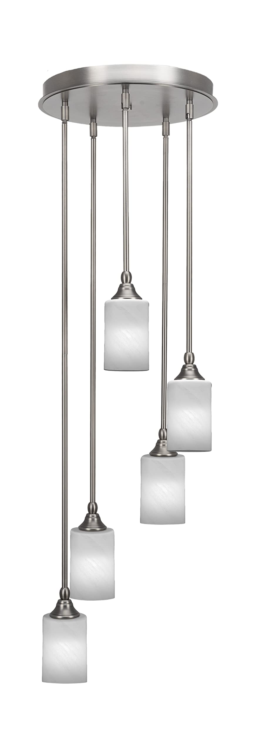 Empire 5 Light Cluster Pendalier in Brushed Nickel Finish (2145-BN-3001)