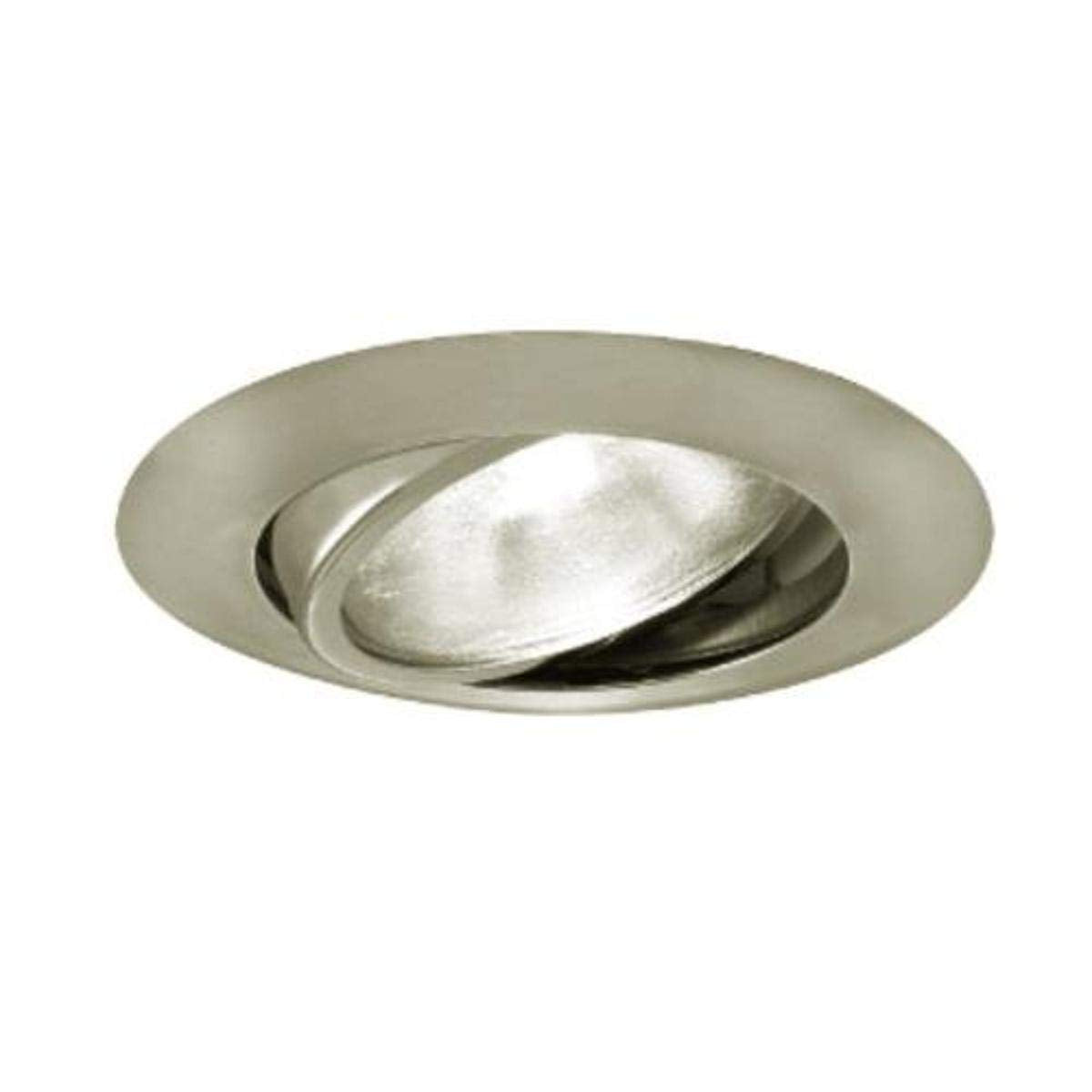 Jesco Lighting TM604ST Recessed Light, 6-Inch Adjustable Gimbal Ring, Satin Chrome Finish, Diameter: 8in, Height: 1-1/8in