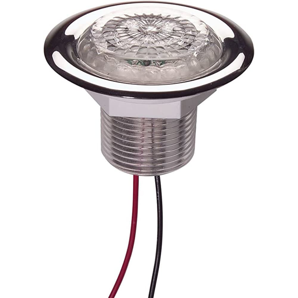 Innovative Lighting Led Recess Mount Starr Light With Stainless Steel Trim Ring, White