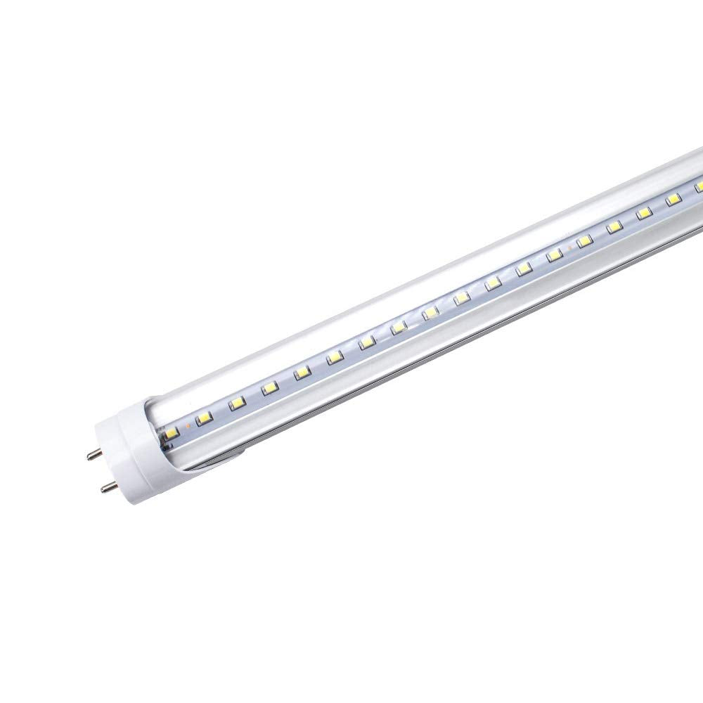 LightingWill LED T8 Light Tube 3FT  Daylight White 5000K  Dual-End Powered Ballast Bypass  1600Lumens 15W (32W Fluorescent Equivalent)  Clear Cover  AC85-265V Lighting Tube Fixtures  1 Pack