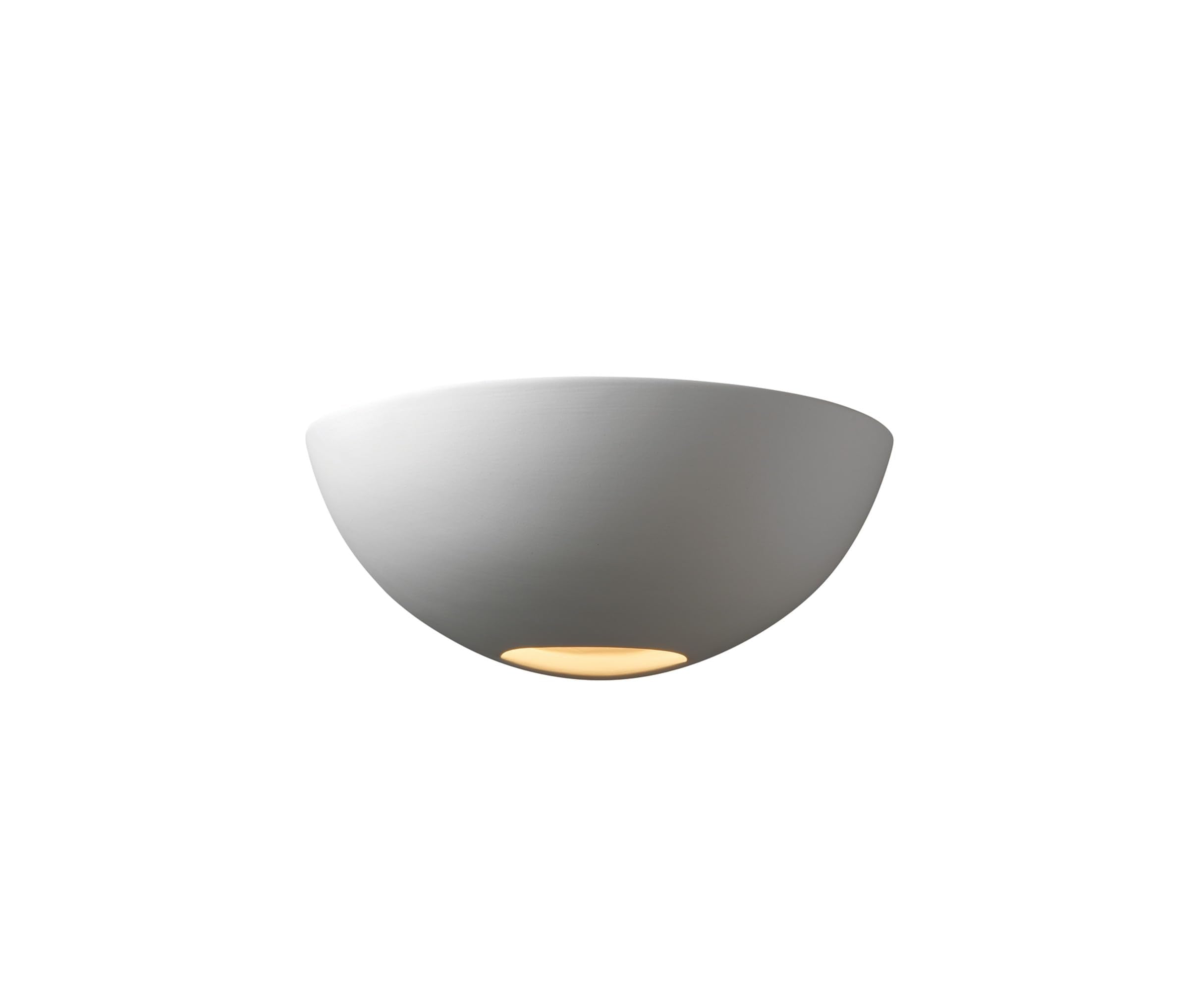 Justice Design Group Lighting CER-1320-BIS Wall Sconce with Ceramic Bisque Shades, White