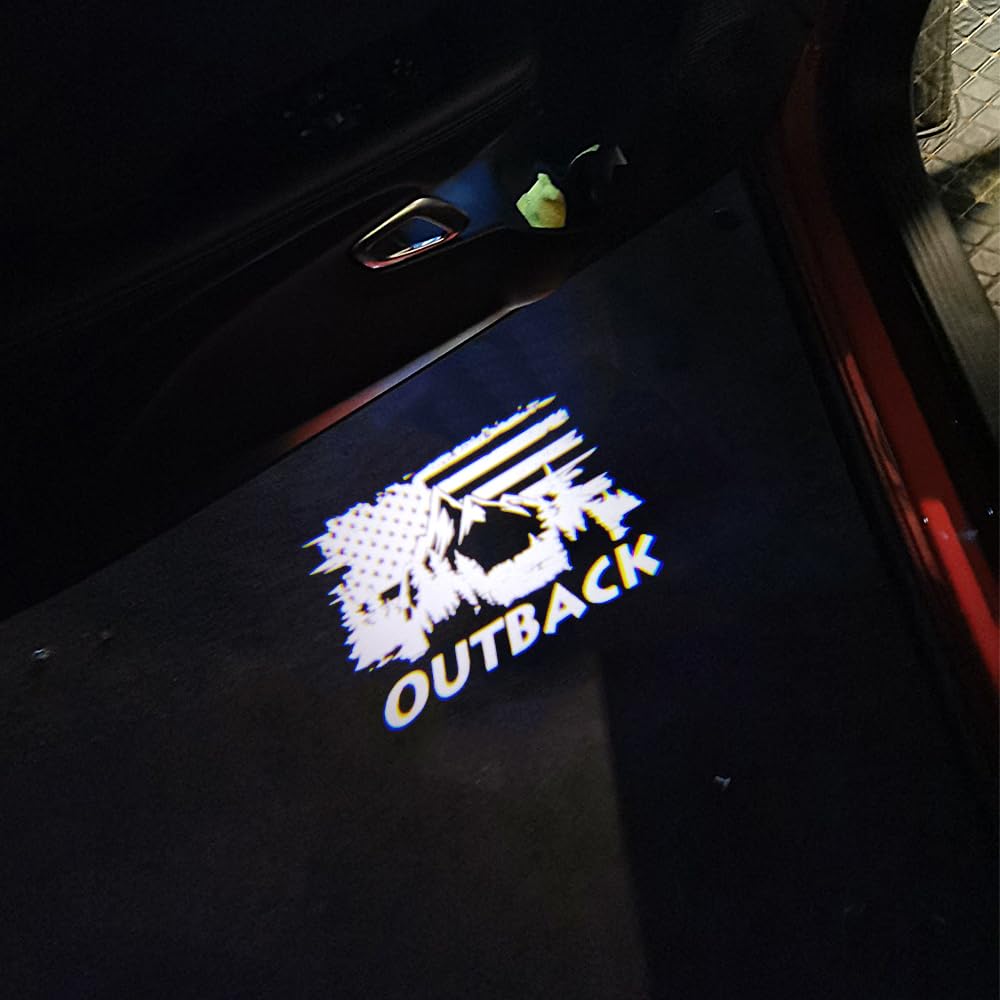uunonaha LED Car Door Logo Lights Projector Laser Puddle Lamp 2 pcs Compatible with Outback, Aluminum