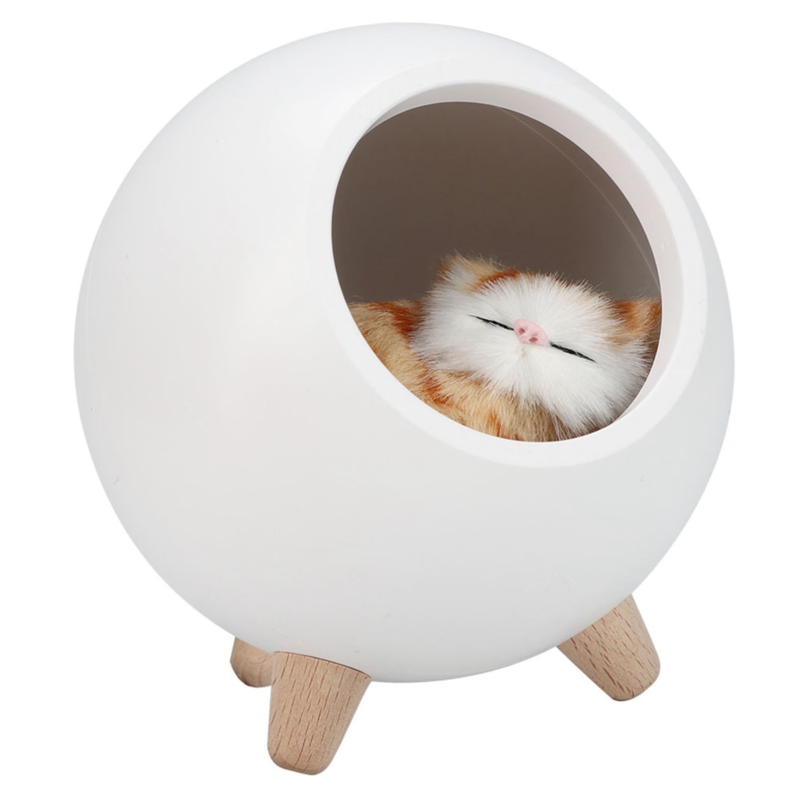 Little PetHouse Light - Cute Desk Cat Night Light - USB Charging, LED Night Light & Room Decor for Women, Cat Lover Gifts (White