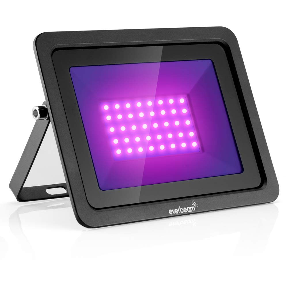 Everbeam 365nm 50W UV LED Black Light - IP66 Waterproof, Aluminum, Ideal for Parties and Decorations