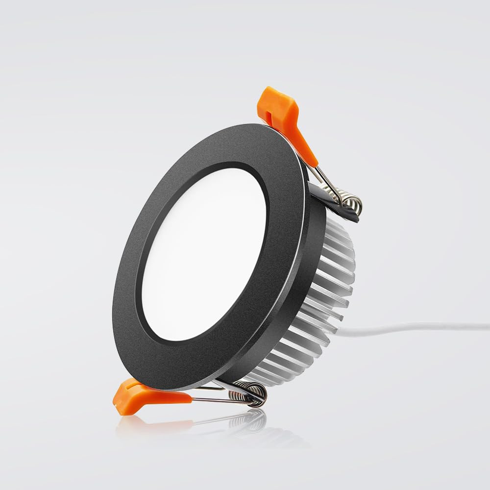 LightingWill 2 Inch LED Downlight, Dimmable Recessed Lighting, 3W, 2700K Ultra Warm White, Black, Model LS8-TD-WMTD-3