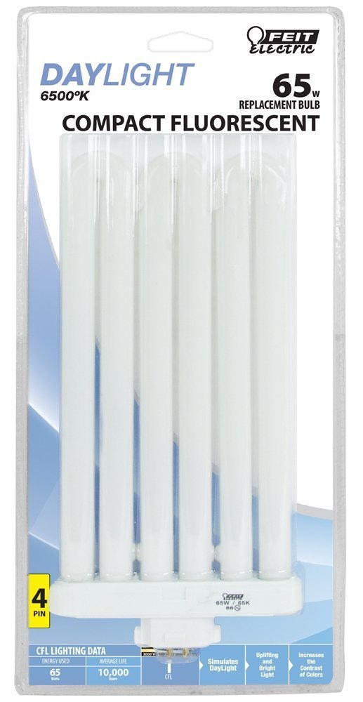 Feit Electric Compact Fluorescent Light Bulb - FML65/65K, 4 Pin Base, 1 Count, Copper Material
