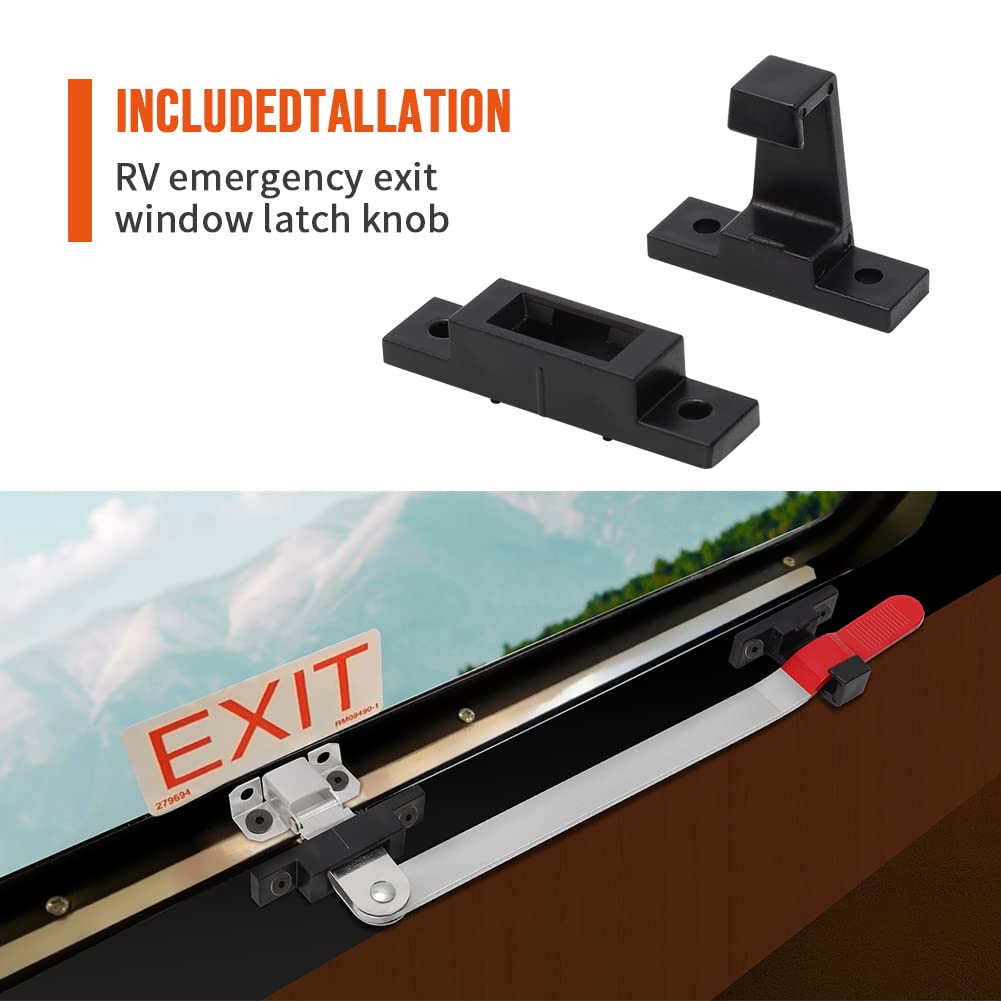 Alpha Rider RV Window Latch Knob - Emergency Exit Replacement Kit for Camper Window Lock Holder, RV Window Accessory