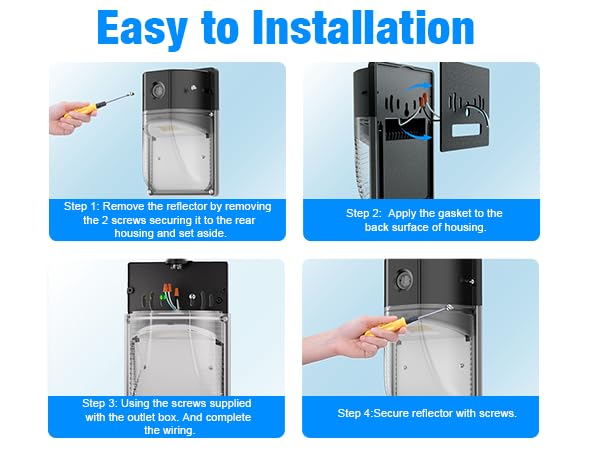 G Gjia 30W Led Wall Pack Light  Dusk To Dawn Outdoor Lighting Sensor  3600Lm  5000K  Led Outdoor Wall Lights  120Vac Ip65 Waterproof Security Flood Light For Commercial  Porch  Garage  Garden  6 Pack