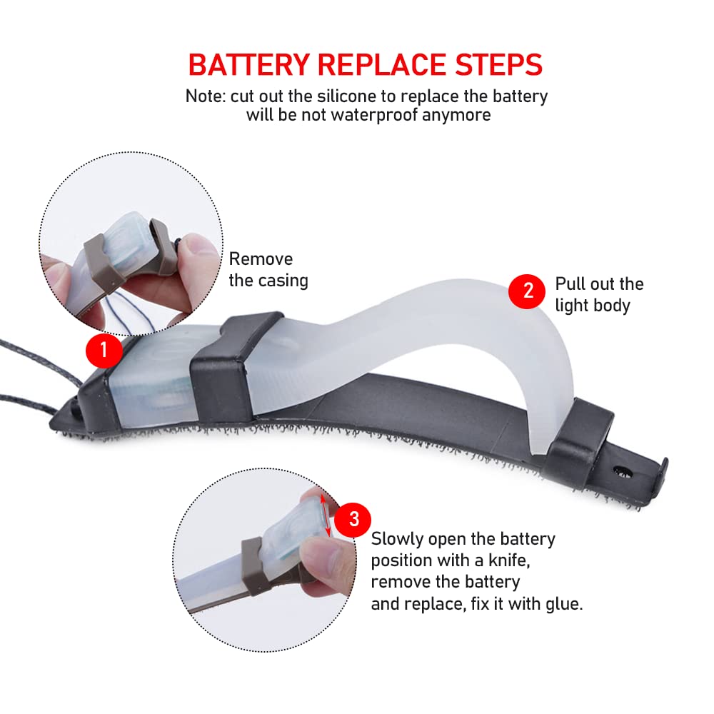 SkySmile 2 Pack Personal Identification Marker Light Tactical FMA Helmet Safety Flashing Signal Light for Outdoors Hunting Hikin
