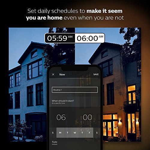 Philips Hue White A19 LED Smart Light Bulb Starter Kit, 2 Count, Dimmable, Works with Alexa, Apple HomeKit, Google Assistant