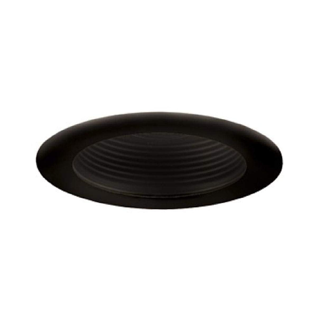 Jesco Lighting TM201BKBK Recessed Light, 2-Inch, Step Baffle, Aluminium, Black Finish, Diameter: 5in