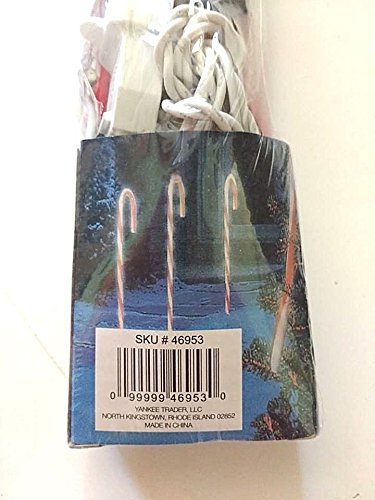 Jingle Time Lighted Candy Cane Pathway Markers Set of 12 - 28in Red Plastic Decorations