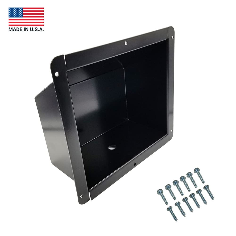 Pit Posse Pp2695Bk Trailer Light Exterior Recessed Bucket Race Car Enclosed Cargo Trailer Automotive Shop - Made In Usa - Aluminum - Predrilled Mounting Hardware Included (Black)
