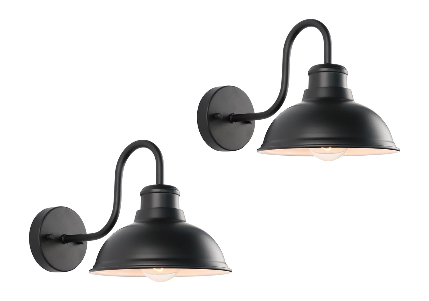 LPRZSG Outdoor Gooseneck Barn Light Outdoor Wall Sconce 8 Inch Farmhouse Exterior Wall Mount Light Vintage Fixture Industrial Ma