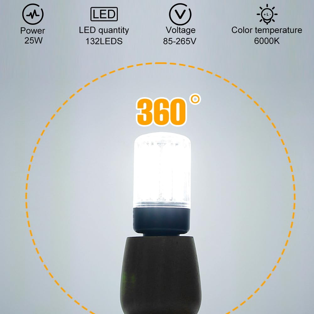 Led Corn Light Bulbs 250W Equivalent 3146Lm 6000K Daylight Lamp 25W Super Bright E26/E27 Base Ceiling Fan Bulb Indoor Eye Protec