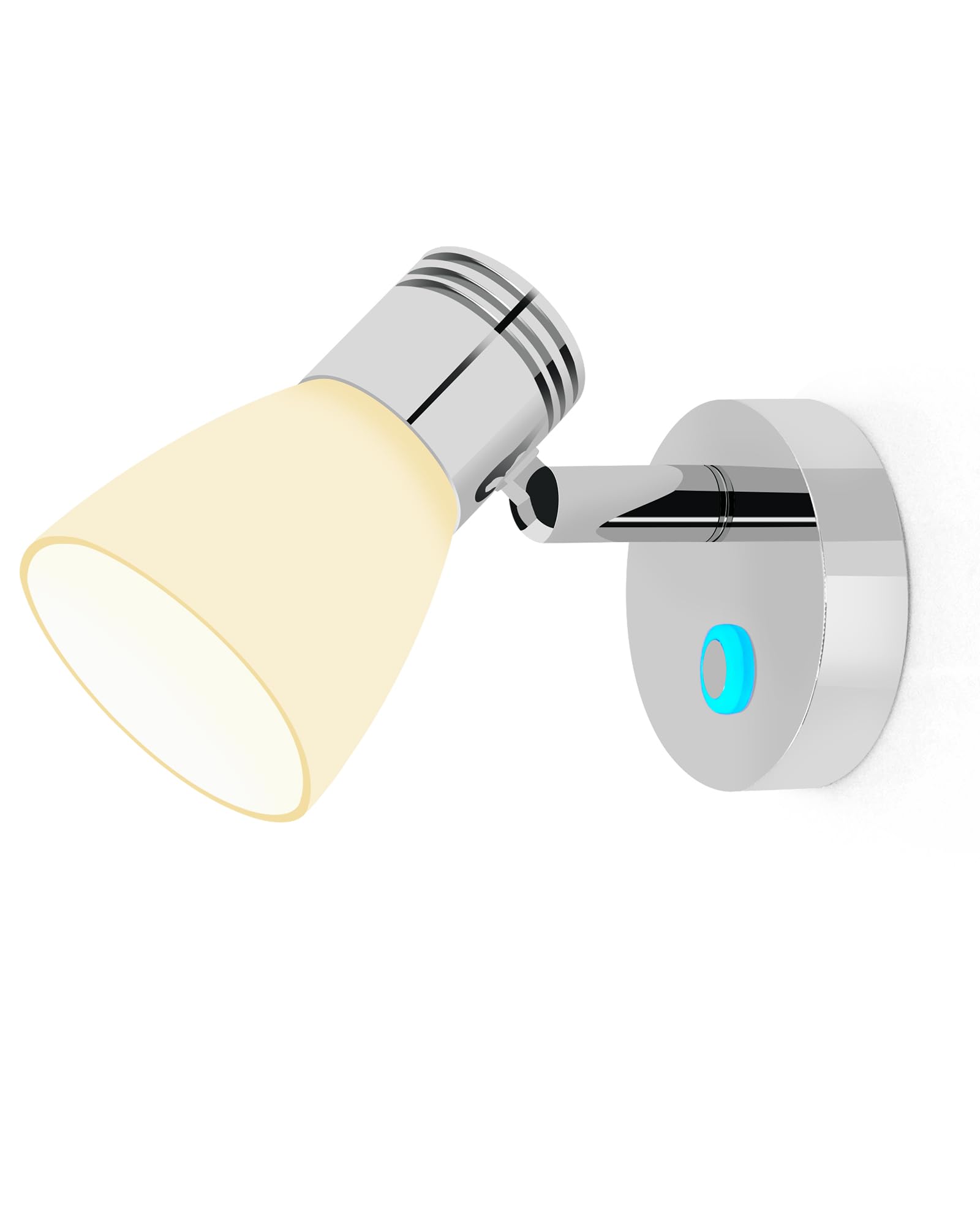 Thalassa Boat Reading Light 12V Interior Led Fixtures Rv Reading Lamp Wall Sconce For Marine Caravan Camper Van Motorhome Indoor Lighting With Built-In Touch Dimmer Switch