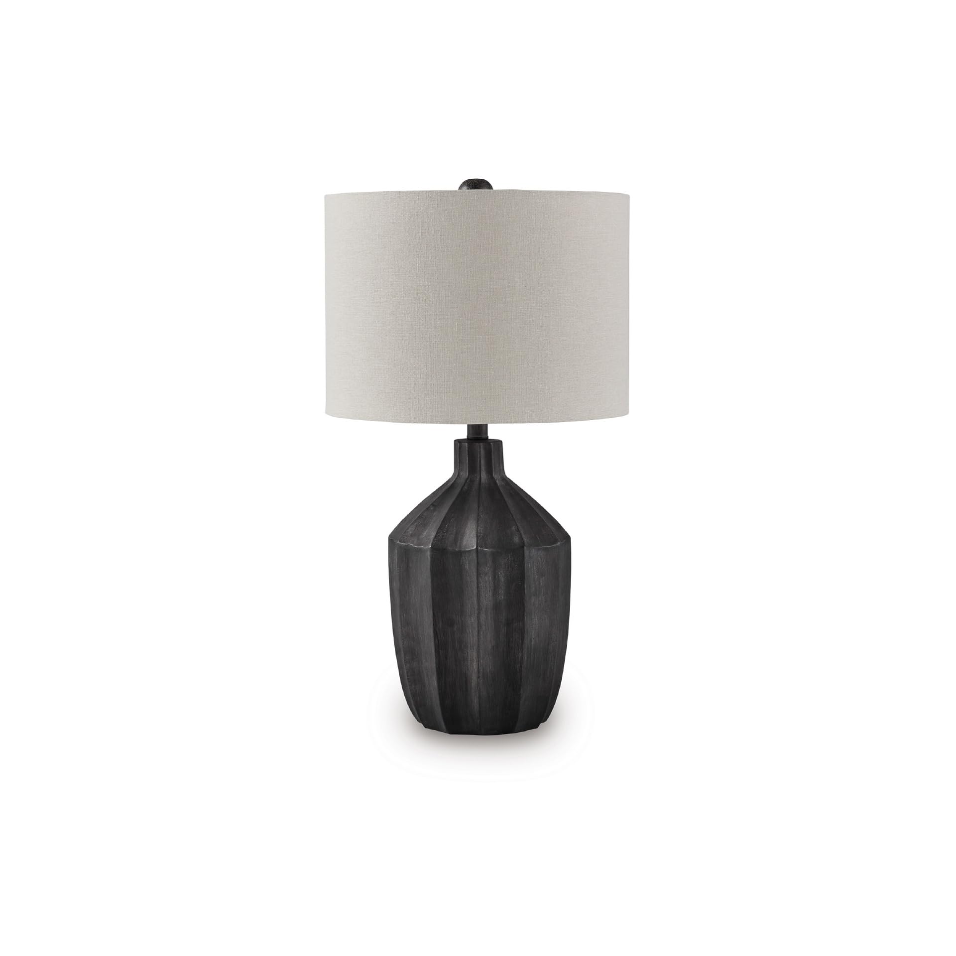 Signature Design by Ashley Jilton Modern Polyresin Table Lamp with 3-Way Switch, Black