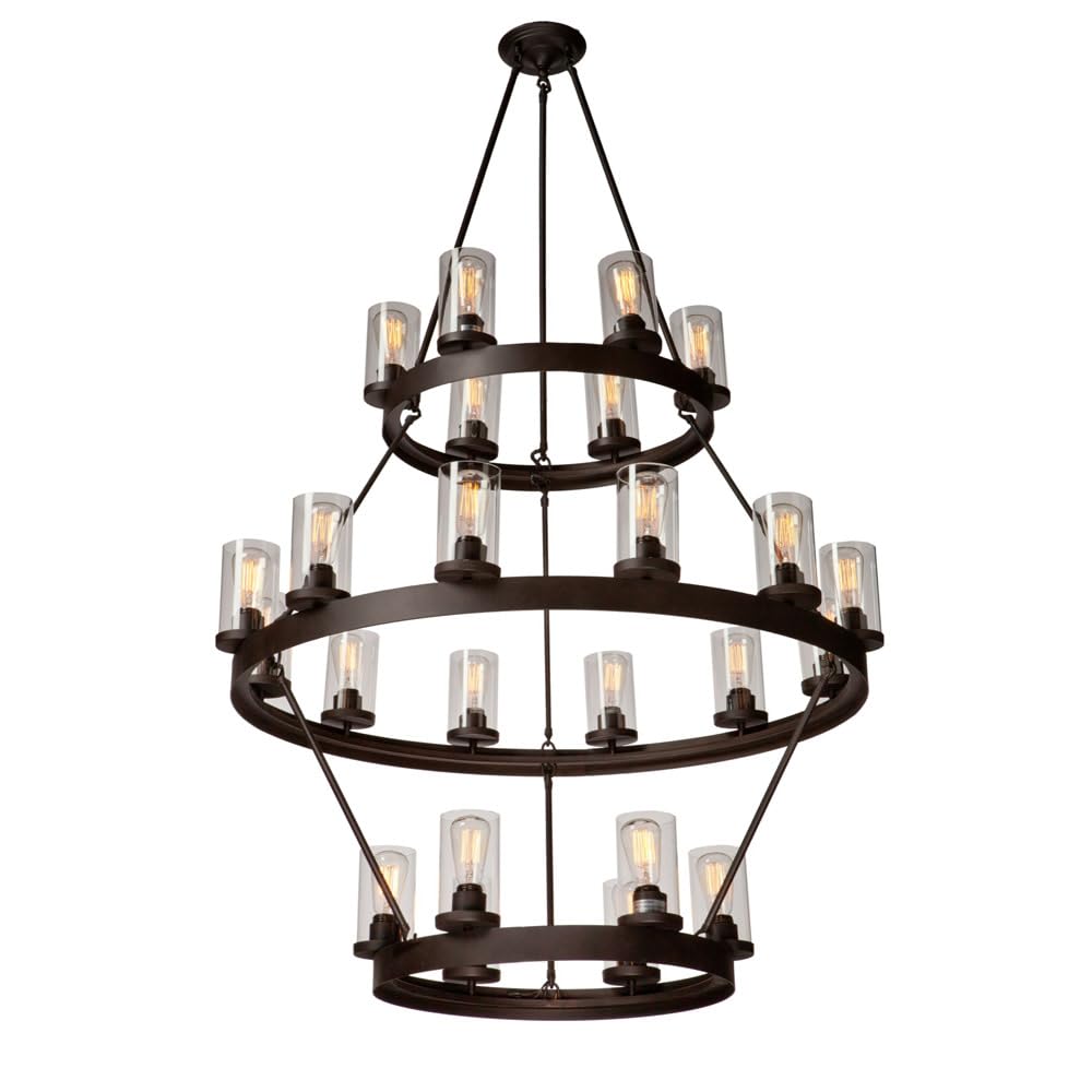 Art Craft Lighting Menlo Park Chandelier 24-Light Metal Dark Chocolate ARTAC10004
