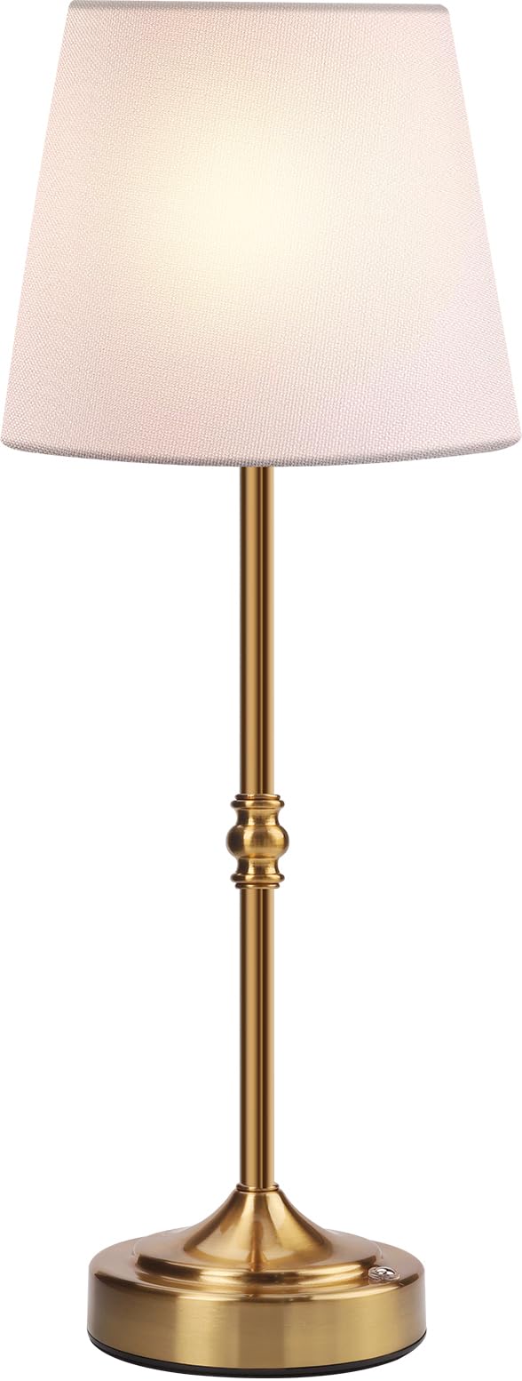 Swinerton Rechargeable Cordless Table Lamp, Wireless 3-Level Dimmable, 16.3 inch, Gold, Model 80009810