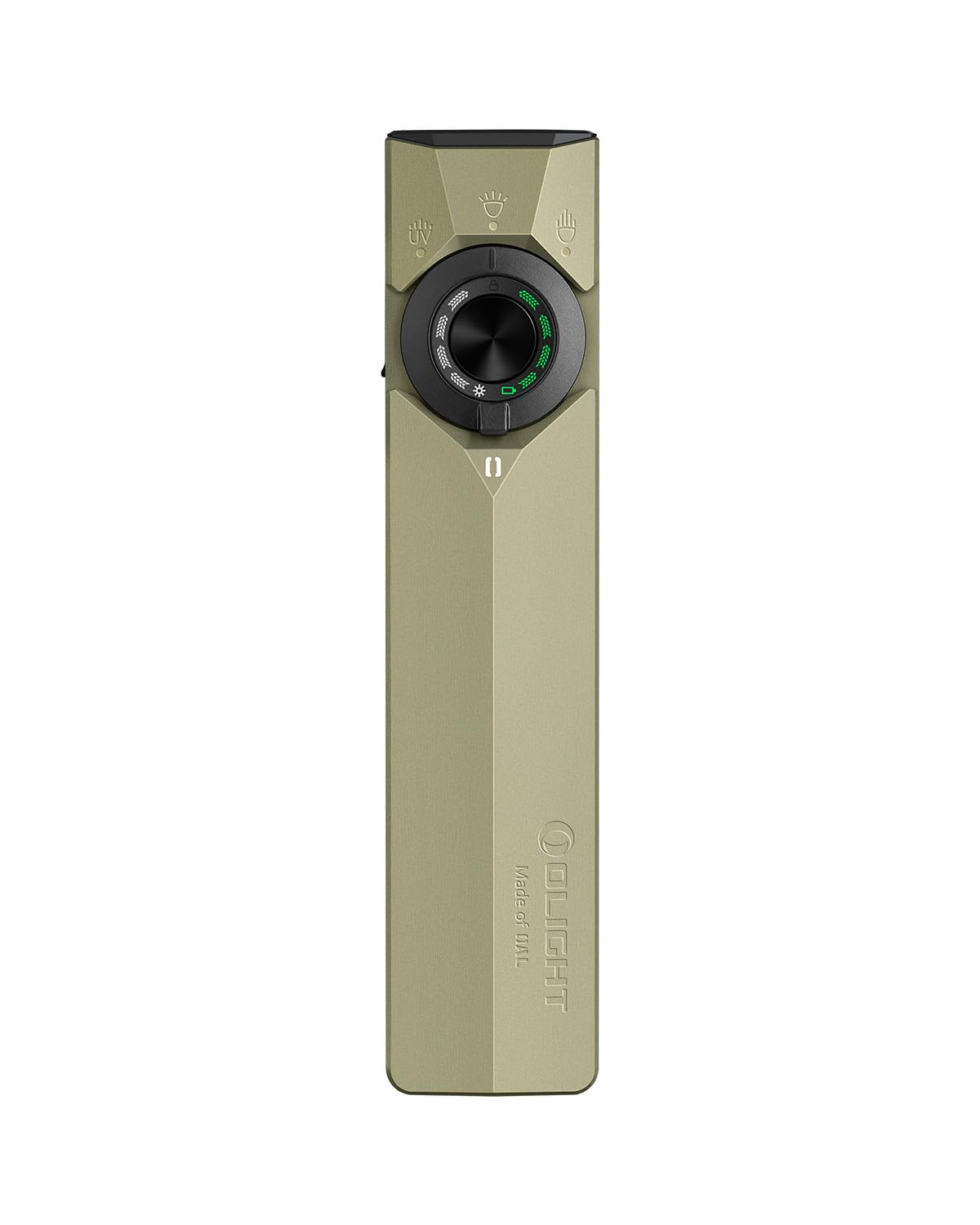 OLIGHT ArkPro Ultra EDC Flat Flashlight  Rechargeable Portable Flash Light  1700 Lumens with White LED  UV and Green Beam for Working  Emergency  Camping  Everyday Carry (Olive Green CW)