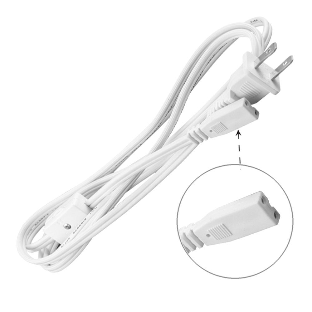 Jesco Lighting SP-PCSW 72in 2-Wire Power Cord with Switch, White Finish