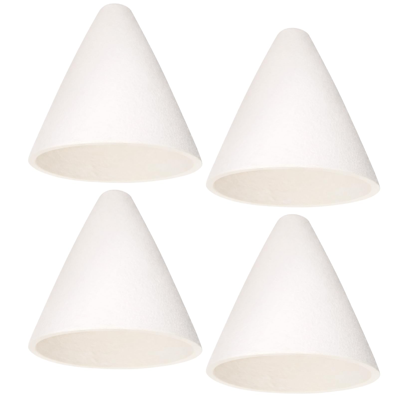 ZeahVeyora 4 Pack Ceramic Fiber Recessed Light Insulation Cover, Fire Rated Conical Covers for Ceiling, Medium Size 8.7  Base x 