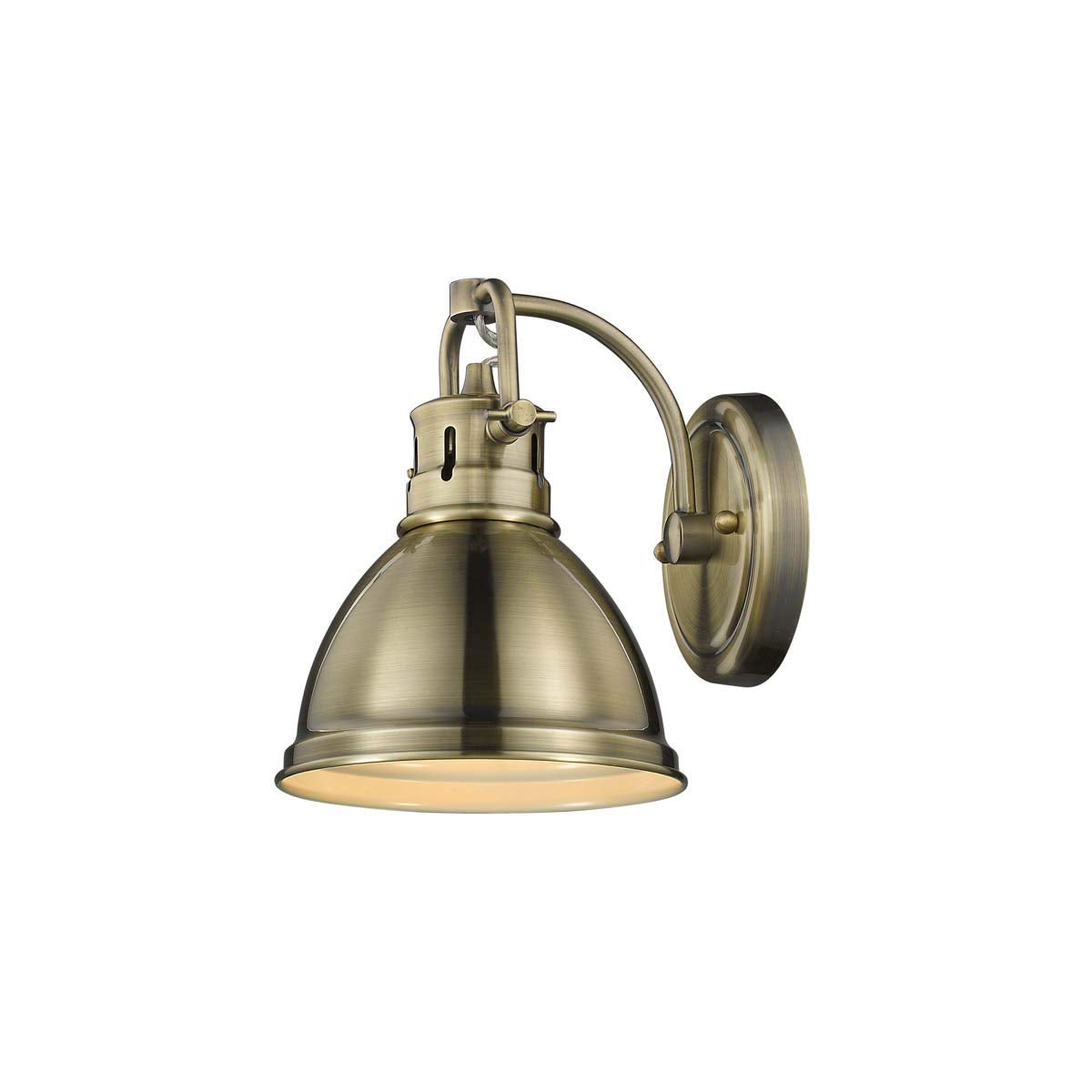 Golden Lighting Bath Vanity, Aged Brass, 8.25inL x 6.5inW x 8.5inH, Model 3602-BA1 AB-AB