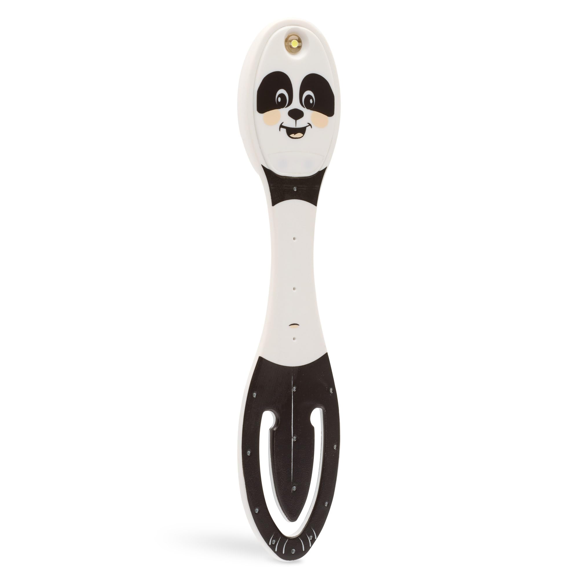 Gifts for Readers & Writers Bookmark Reading Light - 2in1 Clip On, Battery Operated, Panda Color, Model 4947, Flexible 8 Lumen LED