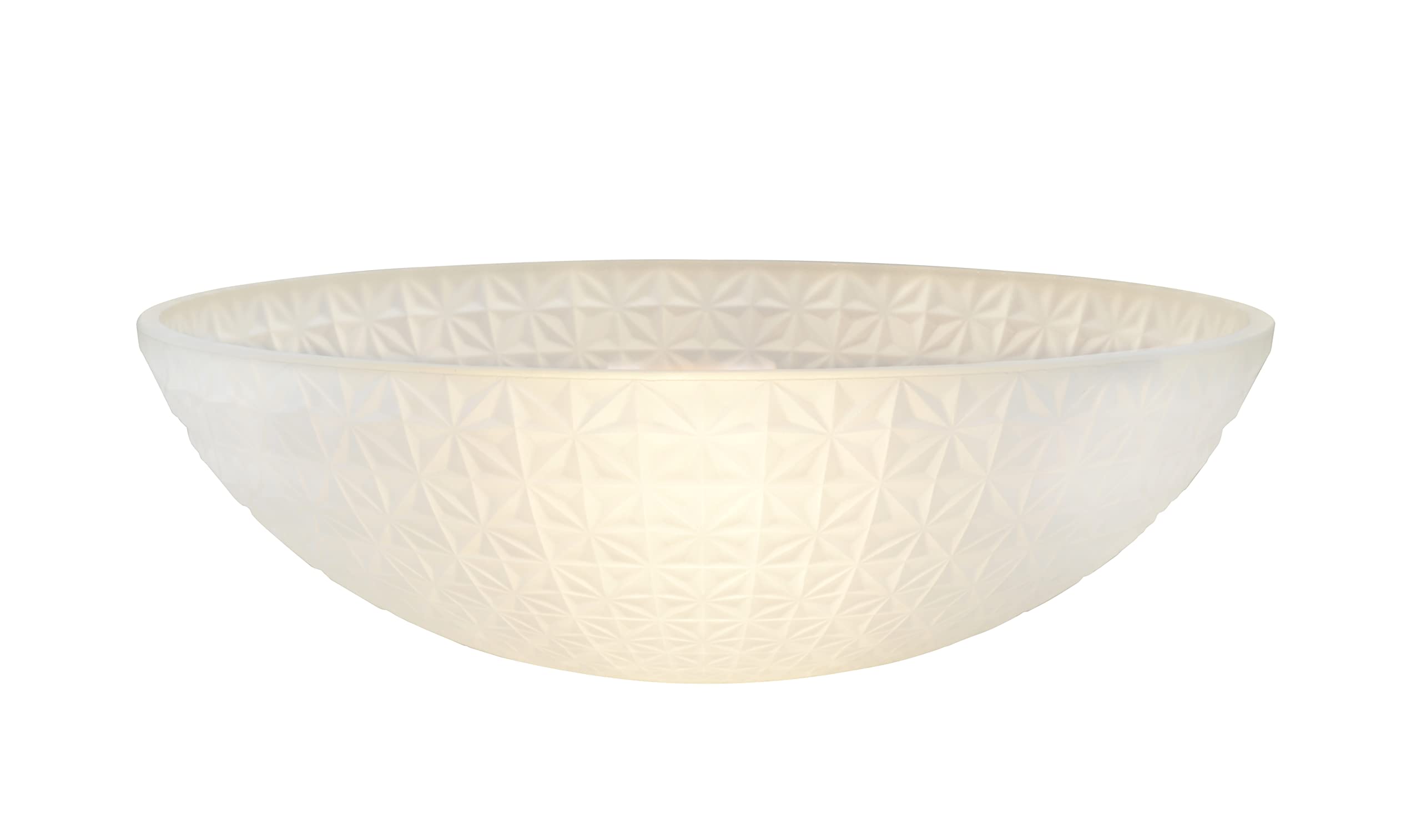 Aspen Creative 25015-76-1, Flush/Semi-Flush Mount Frosted W/Diamond Pattern Glass Shade, 1/2'' Center Hole, 11-7/8'' Diameter X