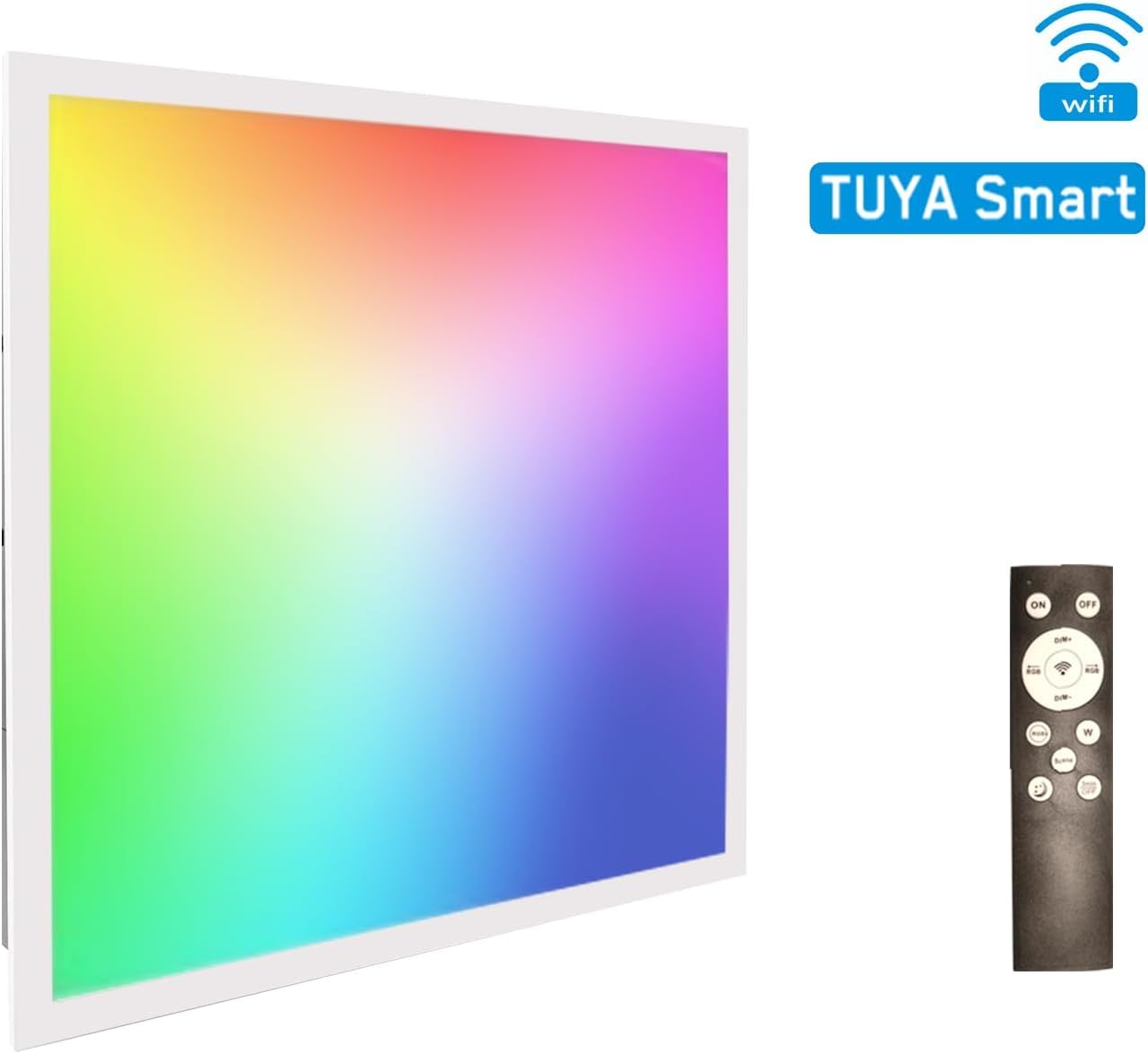 LED ENERGY PLUS 2x2 FT RGBW Flat Panel Light - 5000K Smart Wi-Fi Ceiling Light, 40W, 4400lm, Remote & App Controlled, 4 Pack