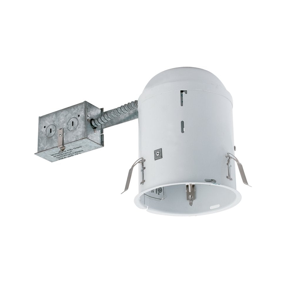 Jesco Lighting RS5500R 5in Line Voltage Non-IC Housing, Silver Finish, Metal