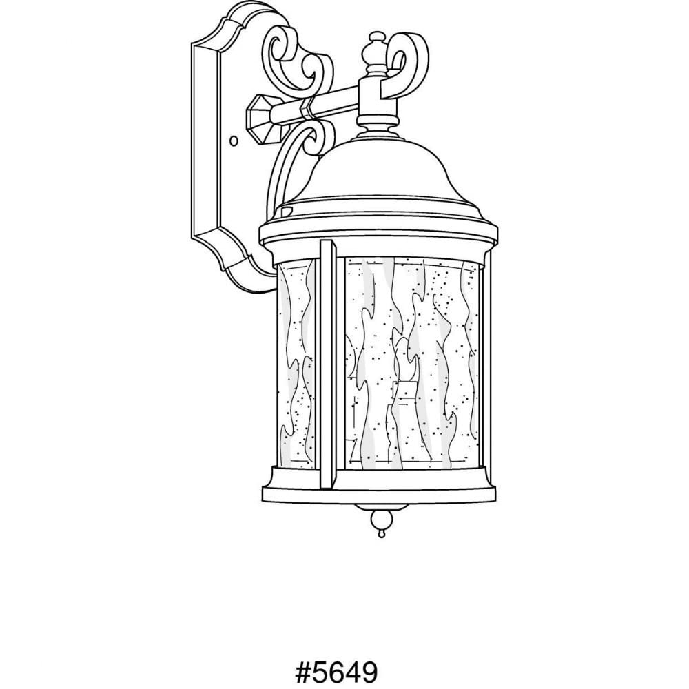 Progress Lighting Ashmore Outdoor Fixture, Black Aluminum, 6-5/8in W x 14-13/16in H, Model P5649-31, 16 Count