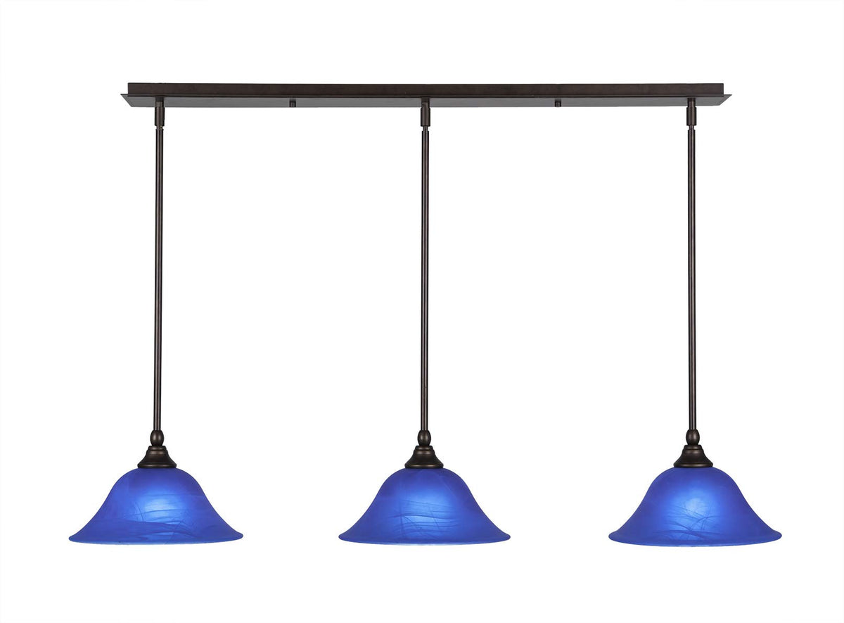 Toltec Lighting 3 Light Linear Pendalier In Bronze (36-Brz-435)