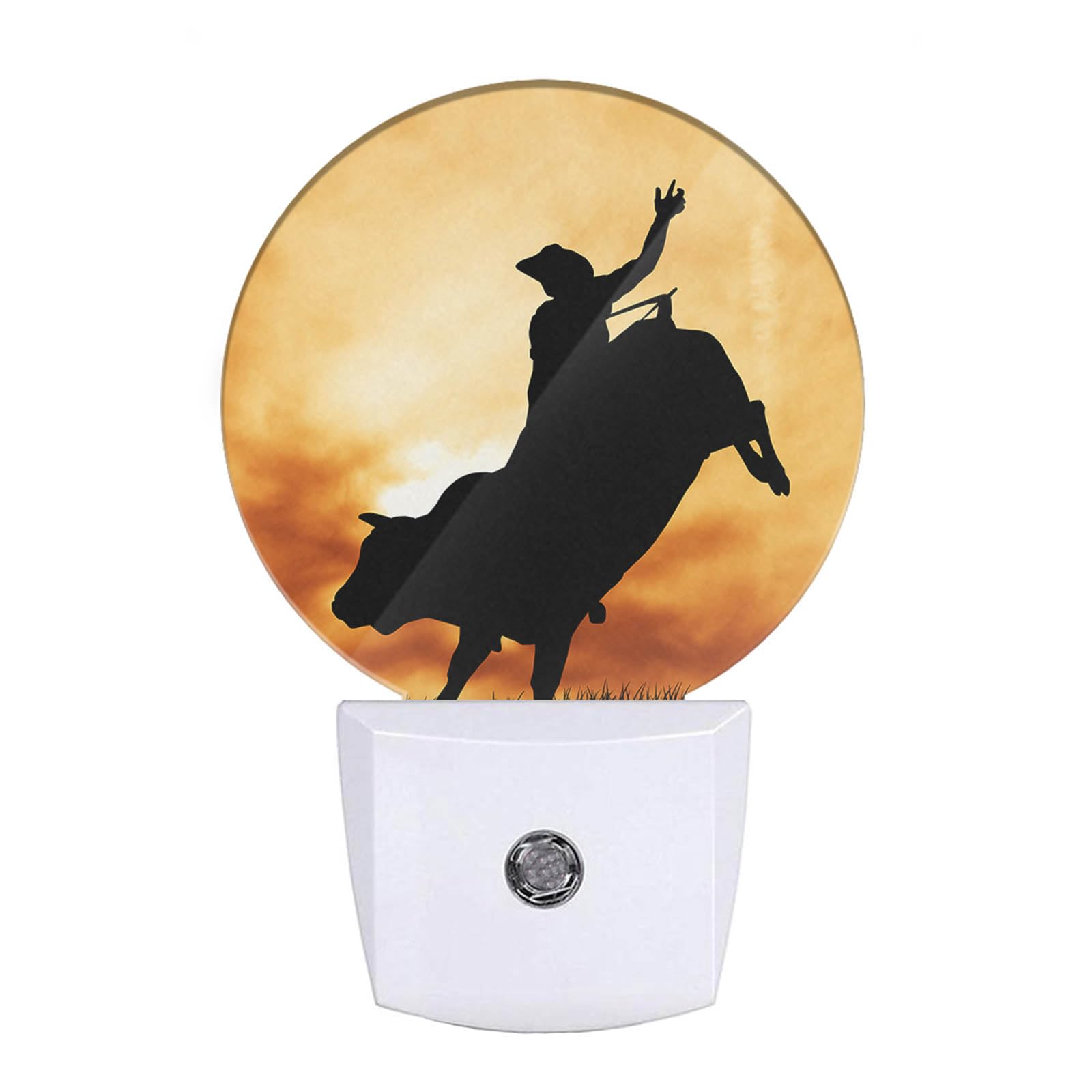Uanvaha Cowboy Night Lights Wild West Cowboy on Horseback LED Night Light Plug into Wall with Dusk to Dawn Sensor for Girls Boys