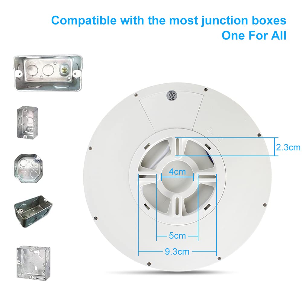 Inshareplus 9 Led Flush Mount Ceiling Light, 5000K Daylight White, 18W Modern Fixture For Bathroom, Kitchen, Living Room, Hallway