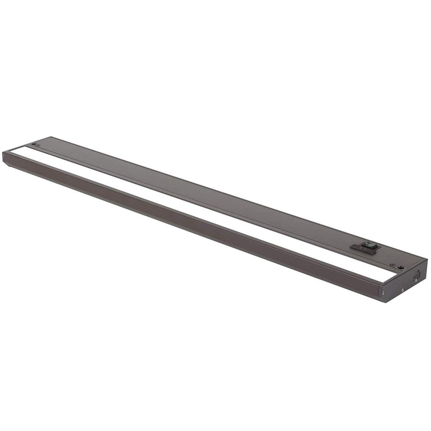 Led Under Cabinet Lighting Hardwired - Linkable Undercabinet Lights For Kitchen - 3Cct 24 Inch Bronze Finish - Undercounter Dimmable Plug In Light Or Hard Wired - Under Counter Fixture Direct Wire