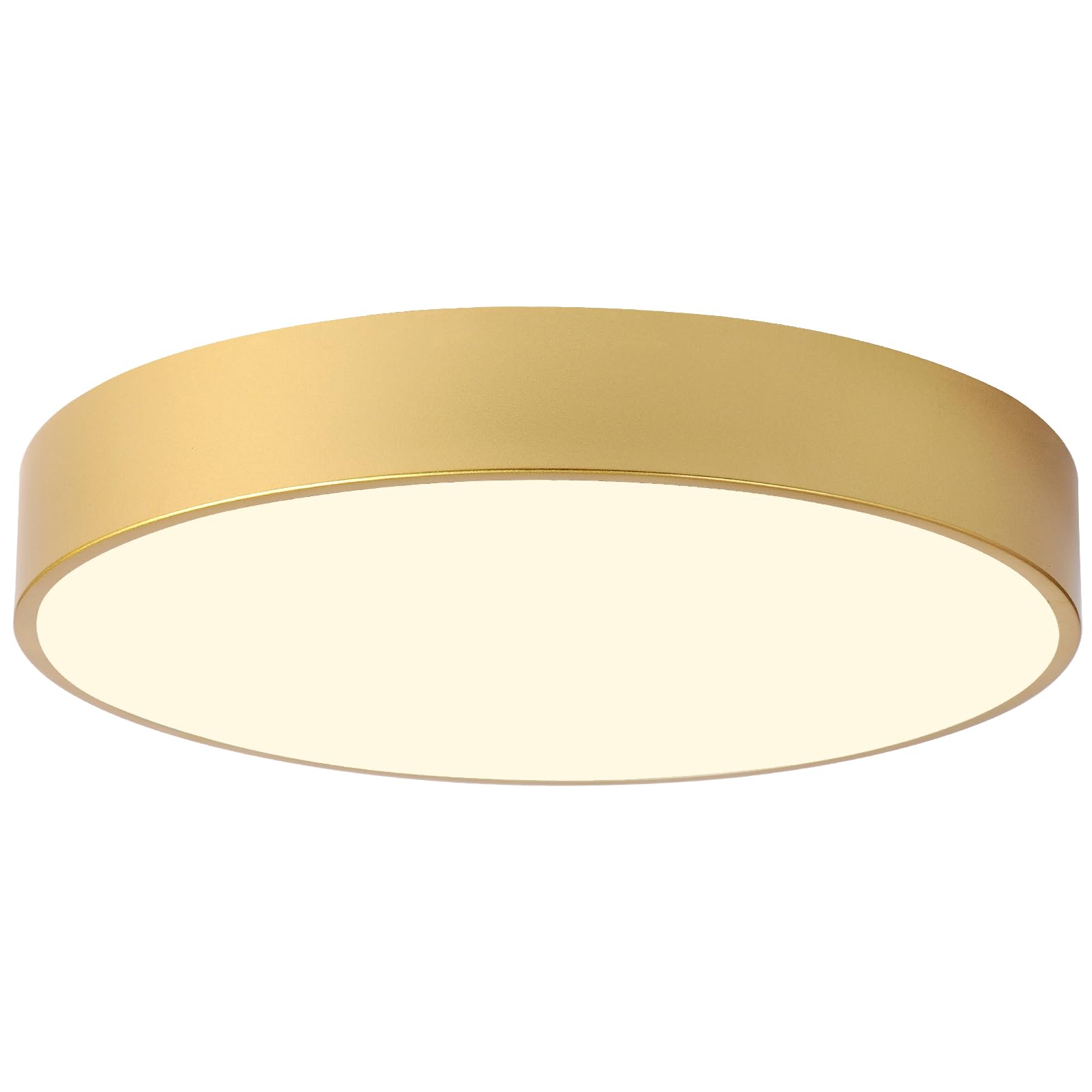 Politamp 4-Light Close To Ceiling Light Fixture, 18 Inch Large Size Gold Metal Shade Flush Mount Ceiling Light Fixtures, E12 Socket Lamp For Living Room Bedroom Kitchen Island
