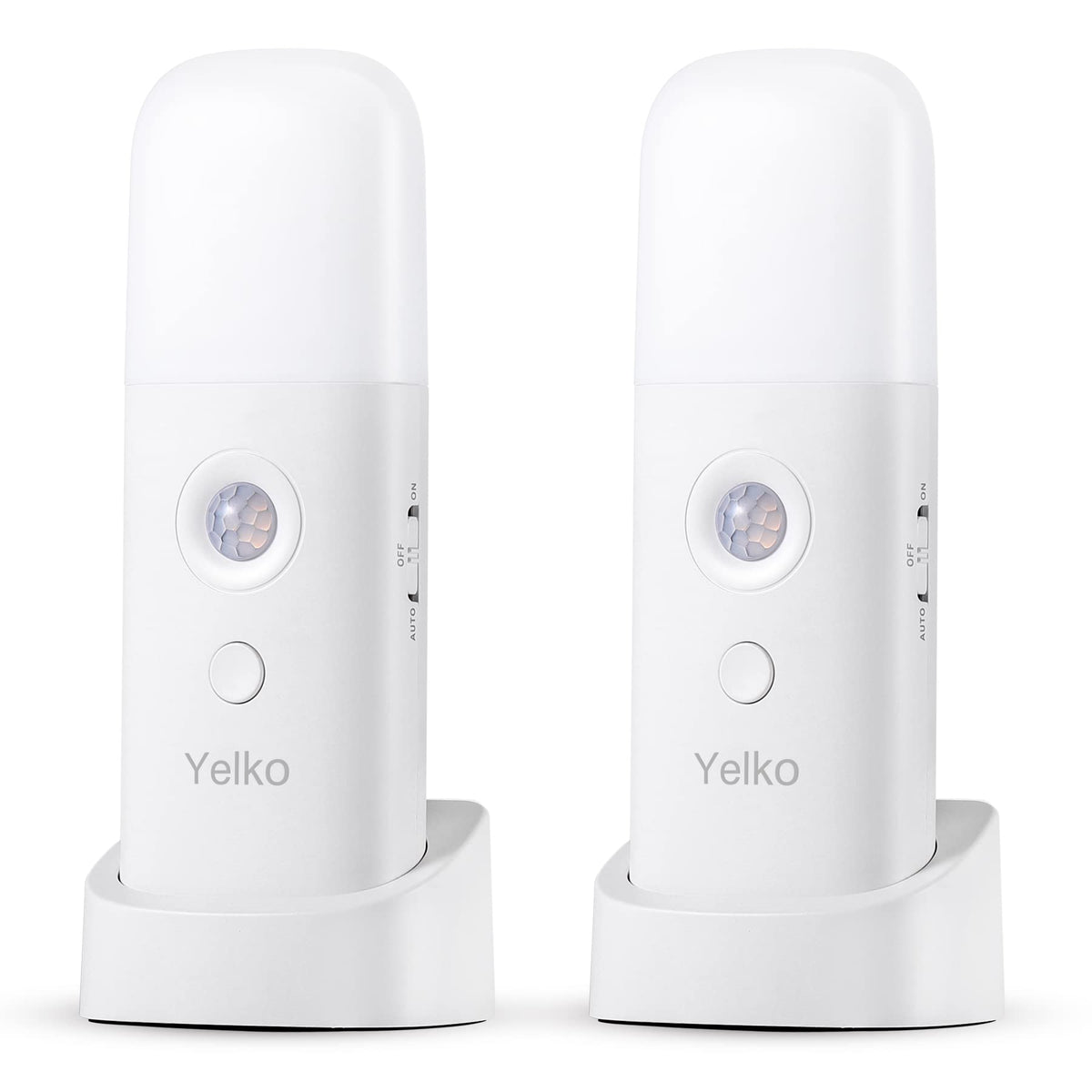 Yelko Motion Sensor Night Light, 2000Mah Rechargeable Night Lights Battery Powered, Portable Dimmable Nightlights With 5 Brightn