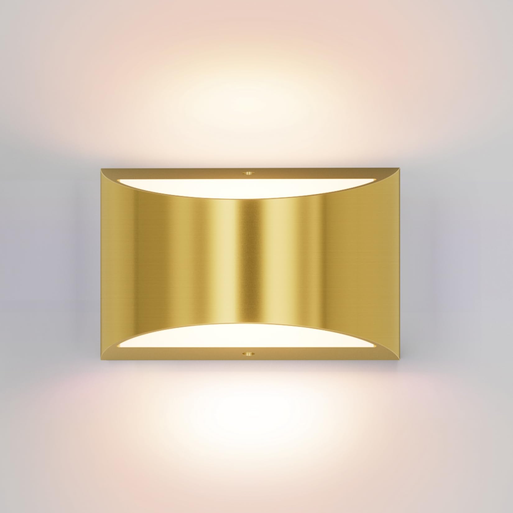 Aipsun Brushed Brass Wall Sconce Indoor Light Hardwired 1 Pack Warm White 3000K Aluminum