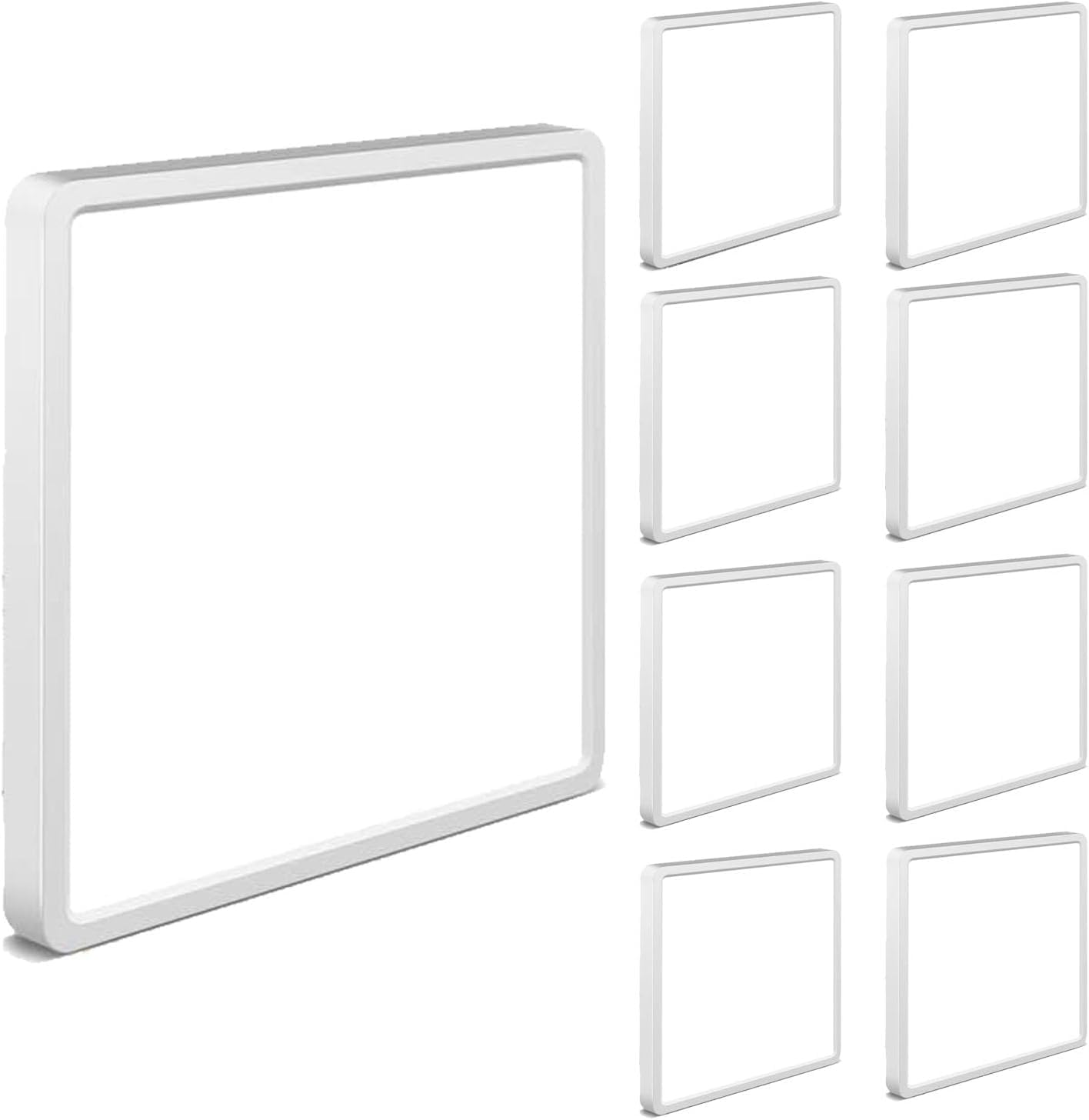 8Pack 12Inch Square White 3200Lm Led Flush Mount Ceiling Light,28W White 6000K Slim Surface Mount Ceiling Light Fixture For Kitc